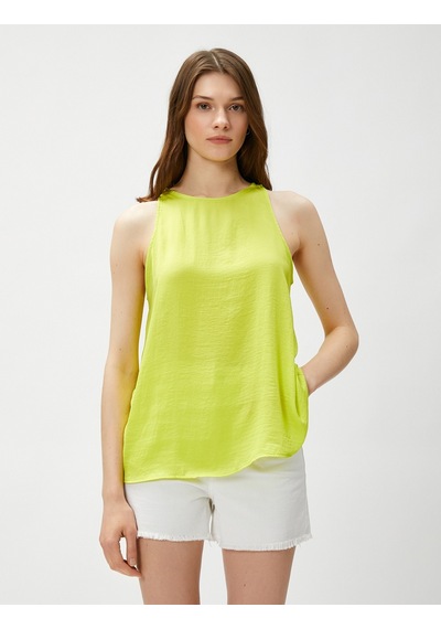 Koton Basic Atlet Kolsuz Halter Yaka Sarı 3sak30023pw 3SAK30023PW152