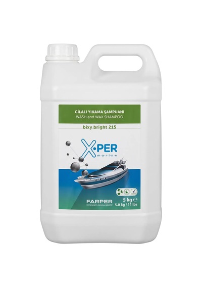 X-per Marine - Cila İçeren Yıkama Şampuanı Bixy Bright 215 5 L : Wax Korumasını Sıyırmayan, Cila Etkili Profesyonel Tekne Şampuanı