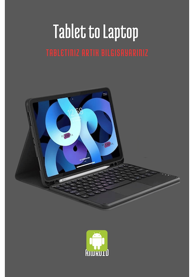 Fuchsia Galaxy Tab A 8.0" 2019 İle Uyumlu Savvy Keyboard Bluetooh Bağlantılı Standlı Klavyeli Tablet Kılıfı Klavyeli Kılıf