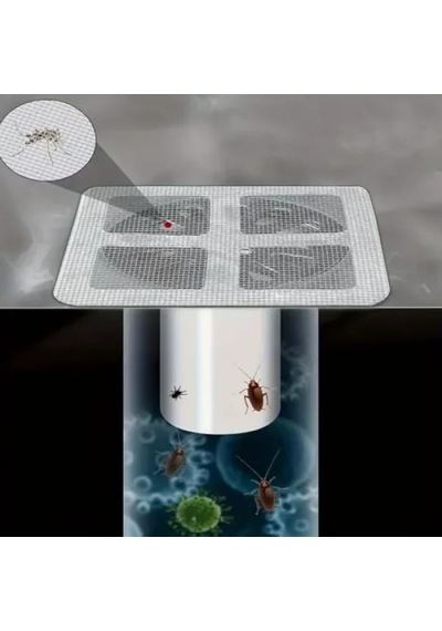 10 Adet Yapışkanlı Gider Süzgeci - 10x10 Cm 0.2mm Kenar Kalınlığı