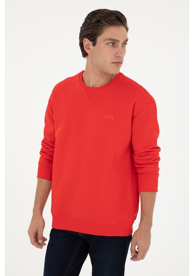 U.S. Polo Assn. Erkek Bisiklet Yaka Kırmızı Basic Şardonlu Sweatshirt 50295148-VR030 U.S. Polo Assn. Erkek Bisiklet Yaka Kırmızı Basic Şardonlu Sweatshirt 50295148-VR030