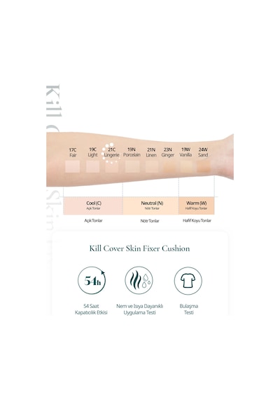 Clio Kill Cover Skin Fixer Cushion SPF50+ 21C Lingerie