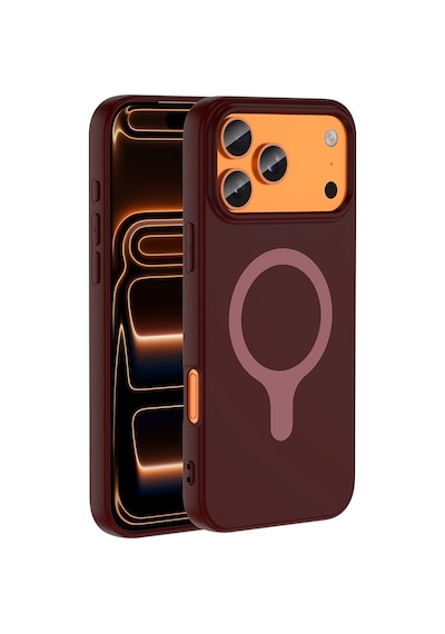 İphone 18 Pro Kılıf M-safe Şarj Özellikli Zore Aris Silikon Kapak - Mürdüm