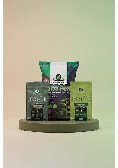 Coco Peat 10 L 1 Adet + Jeotab Leonardit Ve Organik Gübre Yetiştirme Paketi Diğer