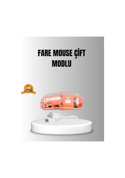 Çift Modlu Kablosuz Bluetooth 5.0 + 2.4ghz Mouse 3 Cihaz Bağlantılı, Hızlı Geçiş Düğmeli