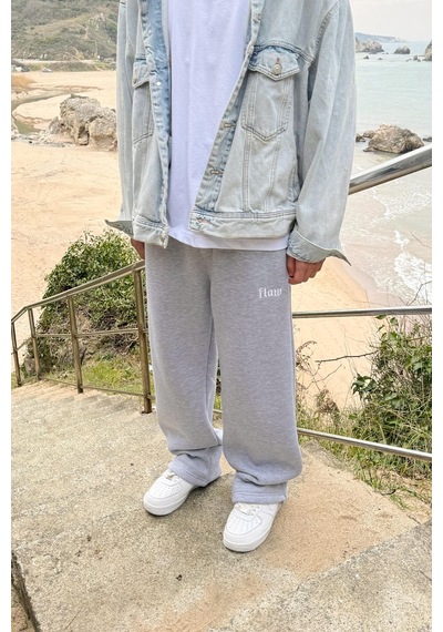 Flaw Atelıer Flaw Atelier Baggy Eşofman Altı Gri Melanj-16511 Gri Melanj