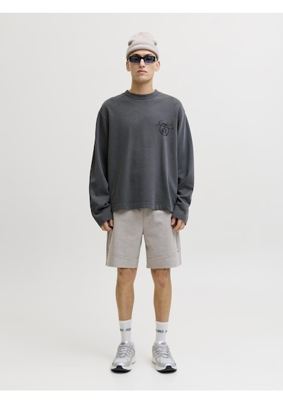 Jack & Jones Erkek Ip Ile Baglamali Lastikli Bel Sort- Gordon - 12288632 Açık Gri Melanj Jack & Jones Erkek Ip Ile Baglamali Lastikli Bel Sort- Gordon - 12288632 Açık Gri Melanj