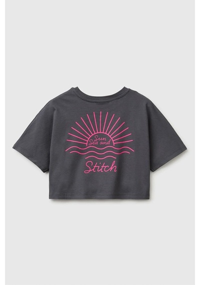 United Colors Of Benetton Kız Çocuk Lilo & Stitch Baskı Detaylı Crop T-shirt Kahverengi 6-13 Yaş-2825 United Colors Of Benetton Kız Çocuk Lilo & Stitch Baskı Detaylı Crop T-shirt Kahverengi 6-13 Yaş-2825