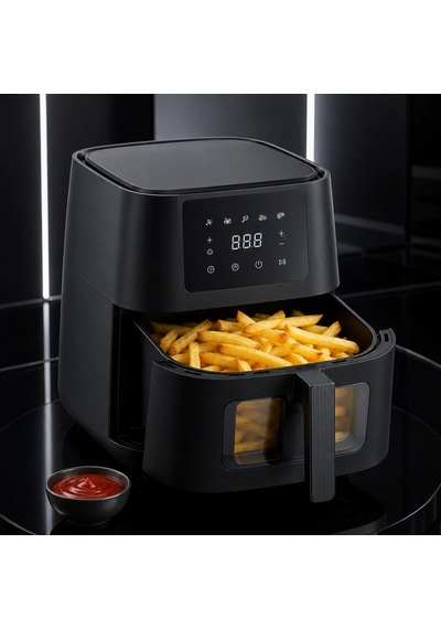 Dokunmatik Ekranlı Air Fryer Sağlıklı Yağsız Pişirme Cihazı Renkli