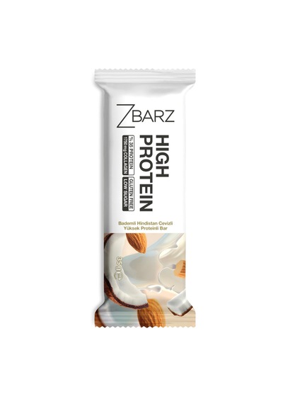 Zbarz Bademli Hindistan Cevizli Yüksek Proteinli Bar 12 x 35 G