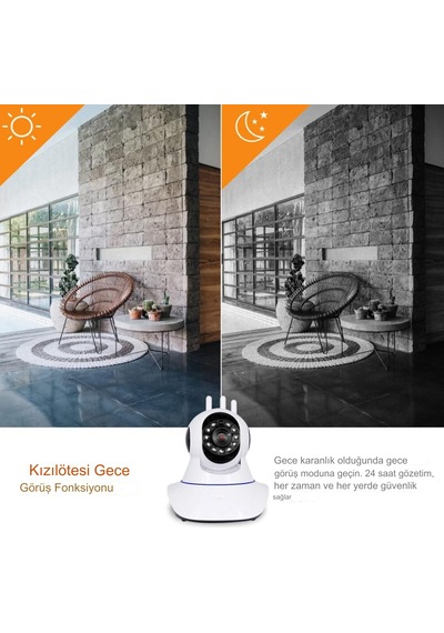 Kablosuz Bebek Izleme Kamerası Wifi Gece Görüşlü Ip Kamera