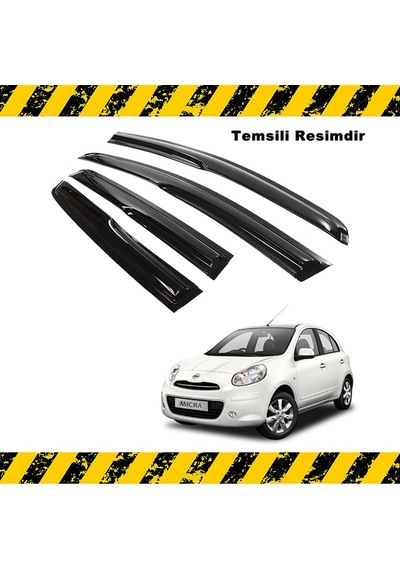 Nissan Micra Mügen Cam Rüzgarlığı 2011 - 2019 Arası 4 Lü Set N11.1837