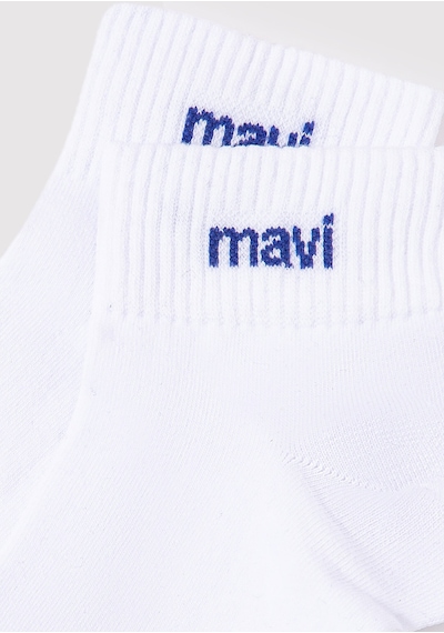 Mavi - Beyaz Soket Çorap 1910331-620 Beyaz