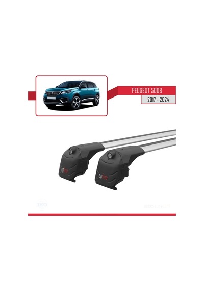 Peugeot 5008 2017 Ve Sonrası İle Uyumlu Ace-2 Ara Atkı Tavan Barı Gri