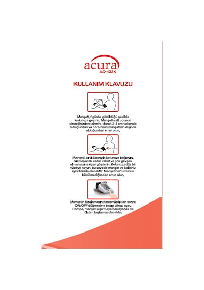 Acura AC-433K Geniş Ekranlı Türkçe Konuşan Tansiyon Aleti