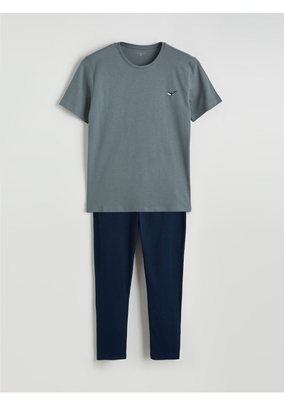 Lc Waikiki Lc Waıkıkı Yeşil Standart Kalıp Erkek Pijama Takım