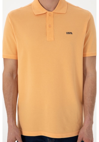 U.S. Polo Assn. Erkek Regular Fit Polo Yaka Turuncu Basic Tişört 50306007-VR202
