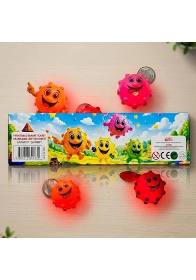 Vikvik Işıklı Top - 12'li Paket - Renkli - Sesli