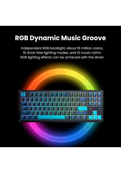 F87 Siyah Rgb Tkl V4 Linear Switch Kablolu/kablosuz Mekanik Oyuncu Klavyesi Diğer