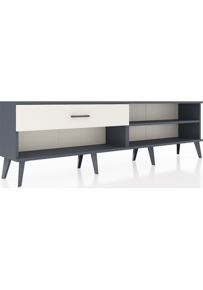 Arges Tv Ünitesi Tek Raflı Tek Çekmeceli 176x30x51 Antrasit-antrasit/aytaşı Antrasıt/aytası Arges Tv Ünitesi Tek Raflı Tek Çekmeceli 176x30x51 Antrasit-antrasit/aytaşı Antrasıt/aytası
