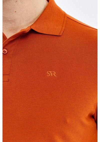 Süvari Slim Kiremit Erkek Polo Yaka T-shirt Ts1014000474