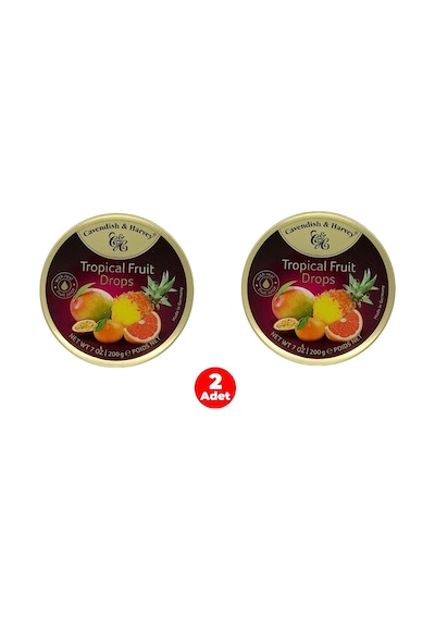 Cavendish & Harvey Tropical Fruit Drops 200g Tropikal Meyve Aromalı Şeker 2 Adet