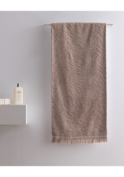 Madame Coco Aurole %100 Pamuk Banyo Havlusu - Bej - 70x140 Cm 8684427297186 Ekru