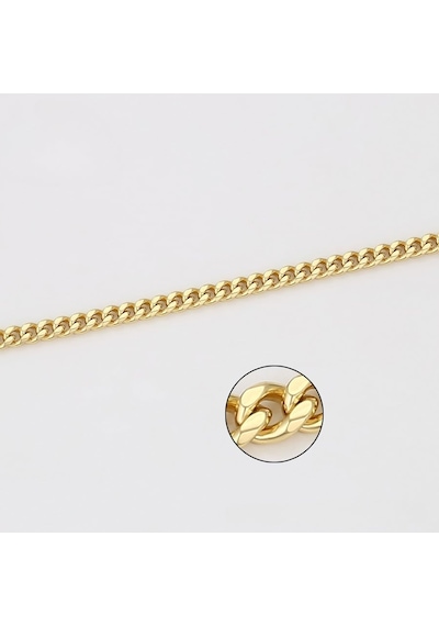 Klasik Gurmet Zincir Kolye 14 Ayar Altın Kaplama / 55 Cm Gold