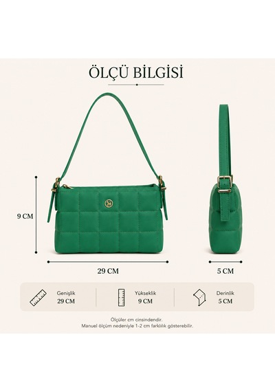 Us Polo Assn U.s. Polo Assn. Kadın Kapitone Omuz Çantası Us24161 Yesıl Yeşil
