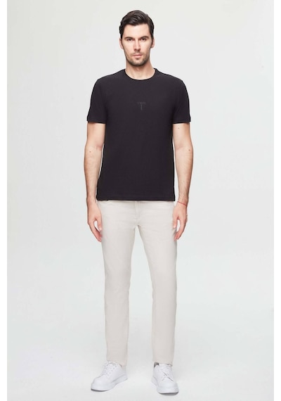 D's Damat Regular Fit Siyah Baskılı %100 Pamuk T-shirt 2EC14ORT05214 Siyah
