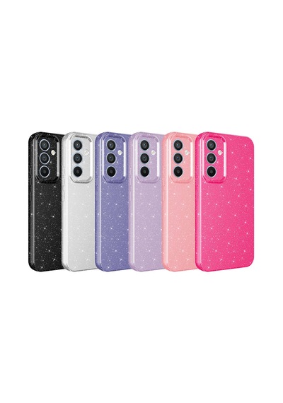 Zore Samsung Galaxy Uyumlu A05s Kılıf Kamera Korumalı Simli Lüks Omsy Koton Kapak - Pembe