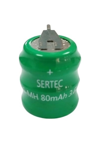 Sertec - 3.6v 3s1p 80 Mah 2 Pin Nı-mh Buton Pil Evimdeyokyok