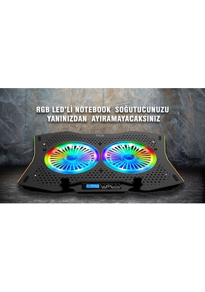 Inca INC-607 GMS Arrax II Çift Fanlı 10" - 17" Gaming Notebook Soğutucu