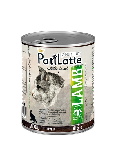 Pati Latte Kuzu Etli Konserve Yetişkin Kedi Maması 24 x 415 G