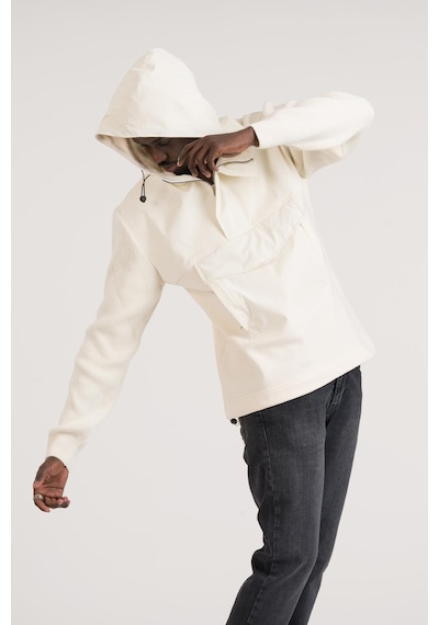 Giotelli Regular Fit Kapşonlu Kanguru Cepli Sweatshirt krem