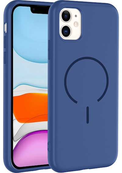 Apple Uyumlu iPhone 11 Kılıf M-safe Şarj Özellikli Ata Meta Kapak - Mürdüm Mürdüm