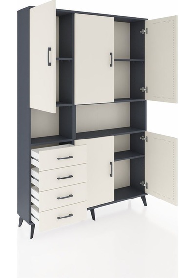 Arges Dolap 7 Raflı 4 Çekmeceli 5 Kapaklı 132x30x195 Antrasit-aytaşı/aytaşı Aytası/aytası Arges Dolap 7 Raflı 4 Çekmeceli 5 Kapaklı 132x30x195 Antrasit-aytaşı/aytaşı Aytası/aytası
