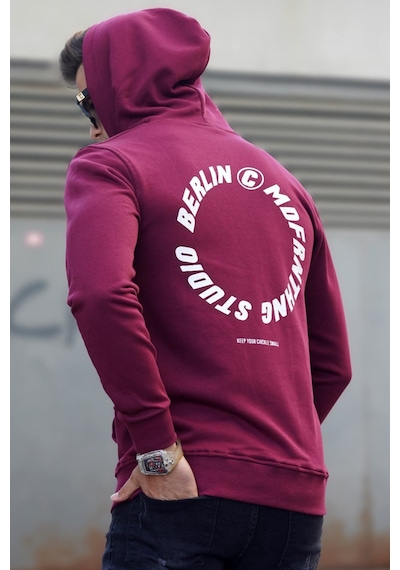 Madmext Madmext Bordo Baskılı Sweatshirt 5306-bordo Bordo