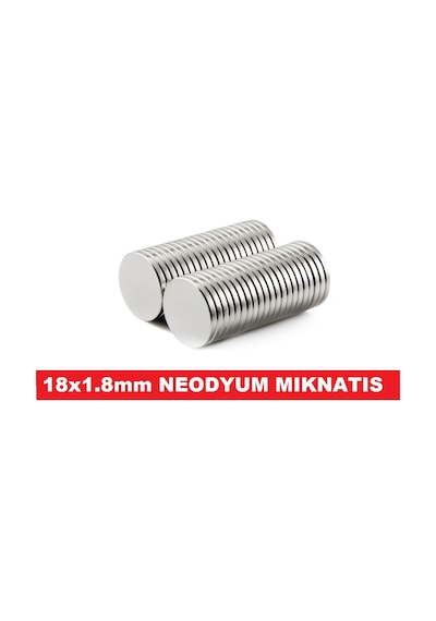 MIKNATIS NEODYUM 18x1.8mm NEODYUM GÜÇLÜ MIKNATIS 4 ADET