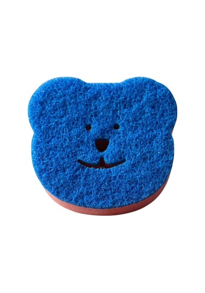 Sponge Çift Taraflı Gülen Yüz Çok Amaçlı Sihirli Bulaşık Süngeri Pembe Lacivert 2 Adet
