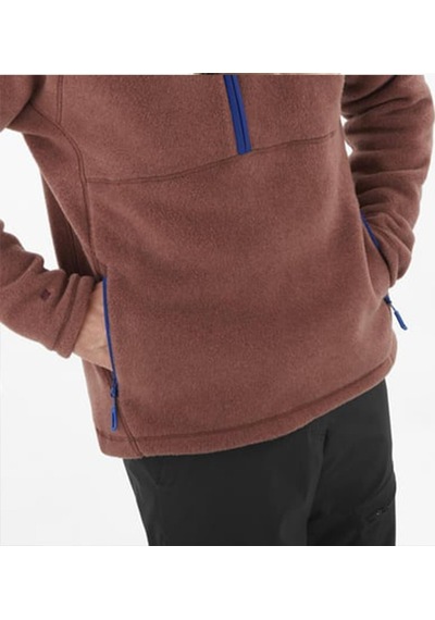 Salomon C22840 Chroma Fleece Pullov Hz Erkek Polar - Kırmızı Kırmızı