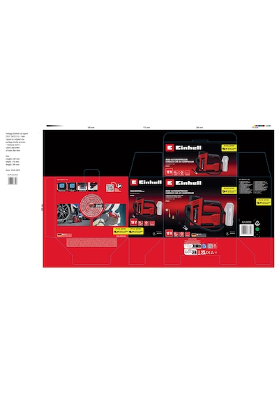 Einhell CE-CC 18/23 D Li, Akülü Oto Hava Kompresörü Seti (2,5 Ah Akü ve Şarj Cihazı Dahildir)