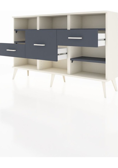 Arges Konsol 5 Raflı 3 Çekmeceli 132x30x83 Aytaşı-antrasit/antrasit Antrasit/antrasit Arges Konsol 5 Raflı 3 Çekmeceli 132x30x83 Aytaşı-antrasit/antrasit Antrasit/antrasit