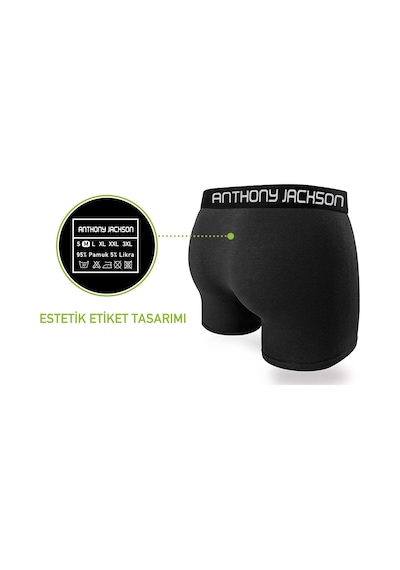 Anthony Jackson Likralı 6'Lı Kutu Premium Erkek Boxer Ronin
