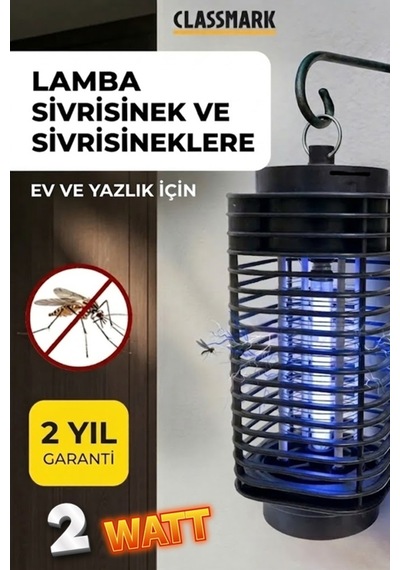 2w Elektrikli Sinek Öldürücü Lamba Uv Sivrisinek Kovucu Ev Bahçe İçin Etkili Çözüm