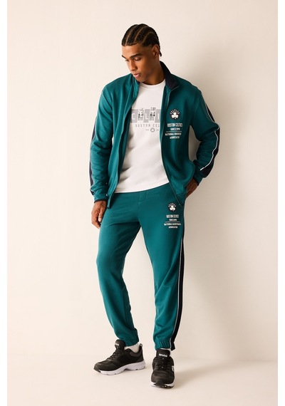 Defacto Nba Boston Celtics Yan Şeritli Standart Fit Dalgıç Kumaş Jogger H7761ax26augn1020 Yeşil-gn1020
