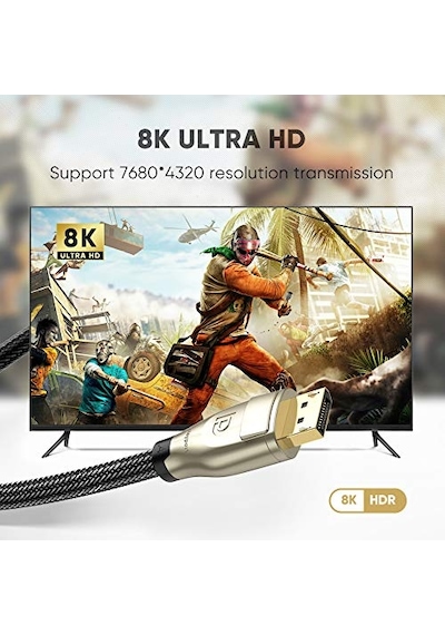 8k 60hz 4k 144hz V1.4 Displayport Görüntü Ve Ses Aktarım Kablosu 1 Metre Diğer
