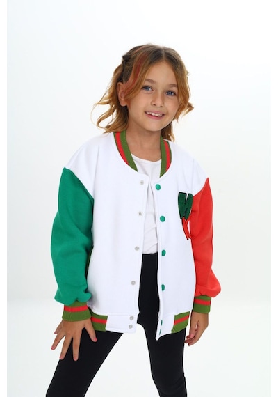 My Kids Wear Üç İplik Cepli Kolej Ceketler Haki