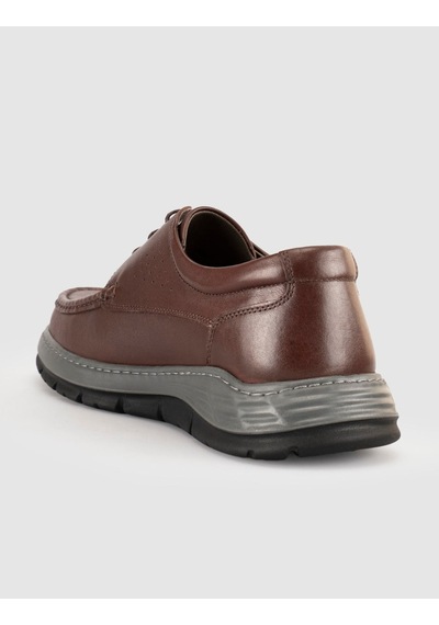 Cabani Hakiki Deri Kahve Erkek Günlük Sneaker Ayakkabı Kahverengi