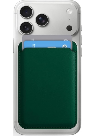 Nettech Nt-cw01 Telefon Mıknatıslı Deri Kartlık Cüzdan - Yeşil